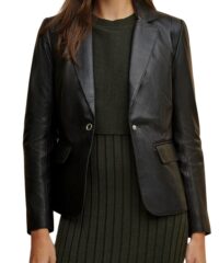donna-black-leather-blazer