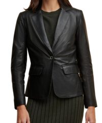 donna-black-leather-blazer