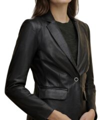donna-black-leather-blazer