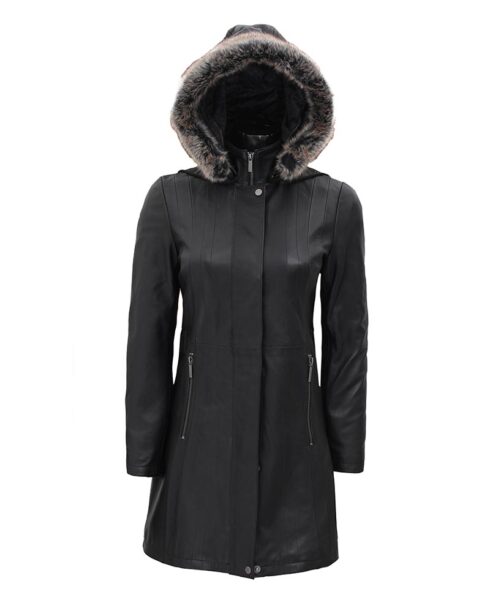 women-black-fur-hooded-coat