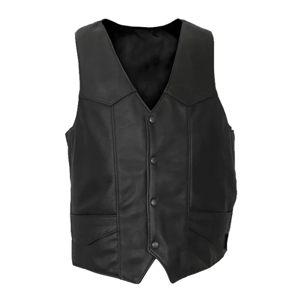 audin-black-leather-vest