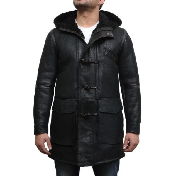 drake-black-shearling-duffle-coat