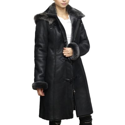 amie-black-toscana-shearling-duffle-coat