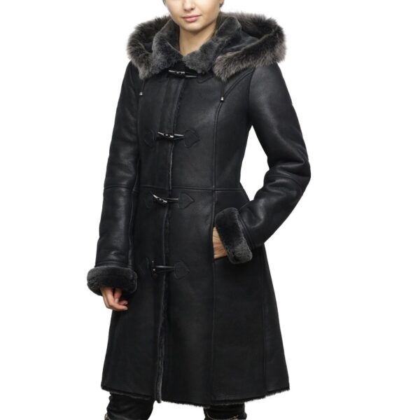 amie-black-toscana-shearling-duffle-coat