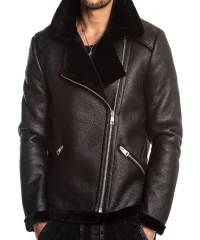 men-ink-black-shearling-leather-jacket