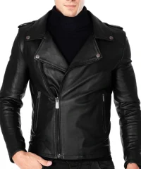 leon-men-black-biker-jacket