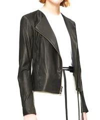 women-collarless-faux-leather-jacket