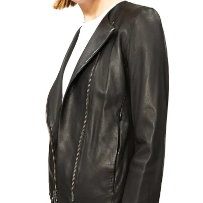 women-collarless-faux-leather-jacket