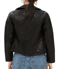 women-lapel-collar-biker-leather-jacket