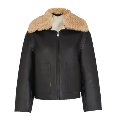 bonded-fur-collar-leather-jacket