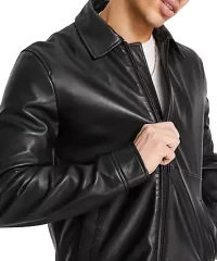 men-shirt-collar-leather-jacket