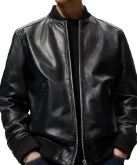 men-rib-collar-bomber-leather-jacket