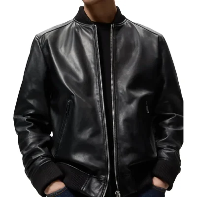 men-rib-collar-bomber-leather-jacket