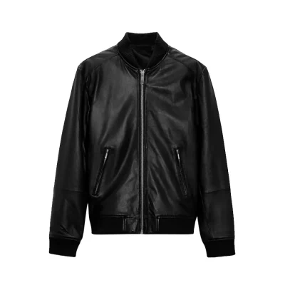 men-rib-collar-bomber-leather-jacket