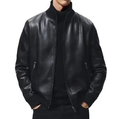 men-spring-black-bomber-jacket